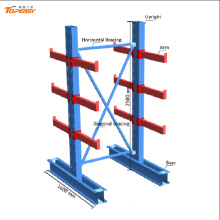 industrial steel structure pipe storage double sided cantilever rack